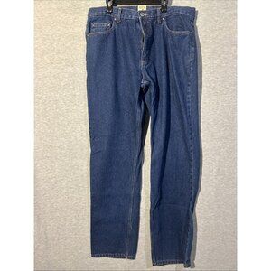 Mens Redhead Jeans Straight Leg Size 36 x 34 Regular Fit Denim Dark Blue Pants